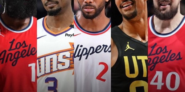 ✈️若比尔加盟?快船潜在首发：哈登+比尔+小卡+科林斯+祖巴茨